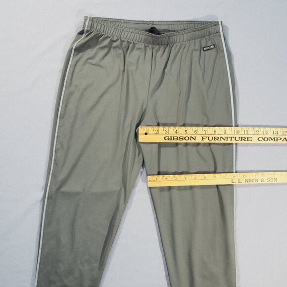 Athleta Jogger Pants Womens Medium Petite Sage Green Track White Stripe Athletic - Picture 6 of 11